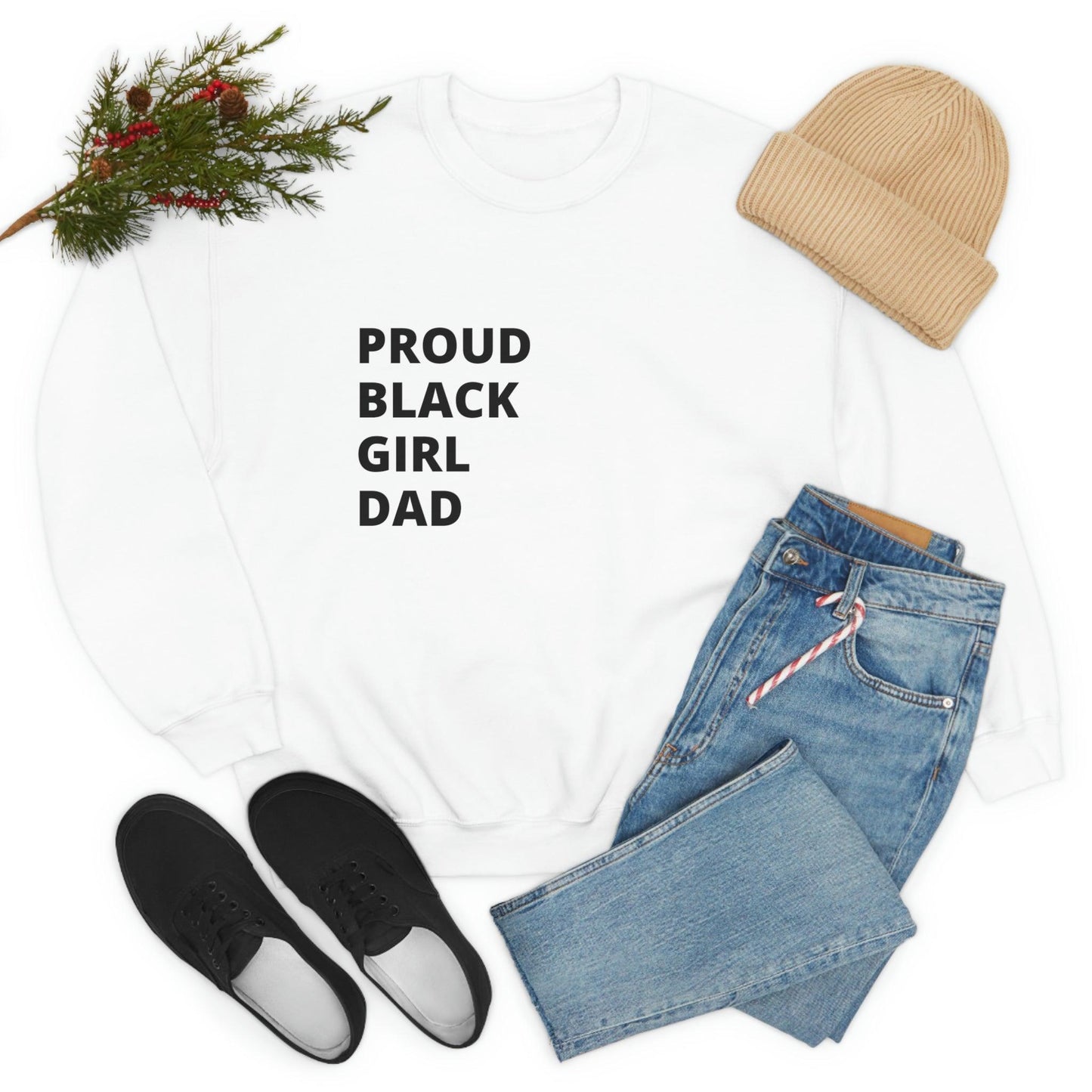 White | PBGD™ Signature Mens Crewneck Sweatshirt