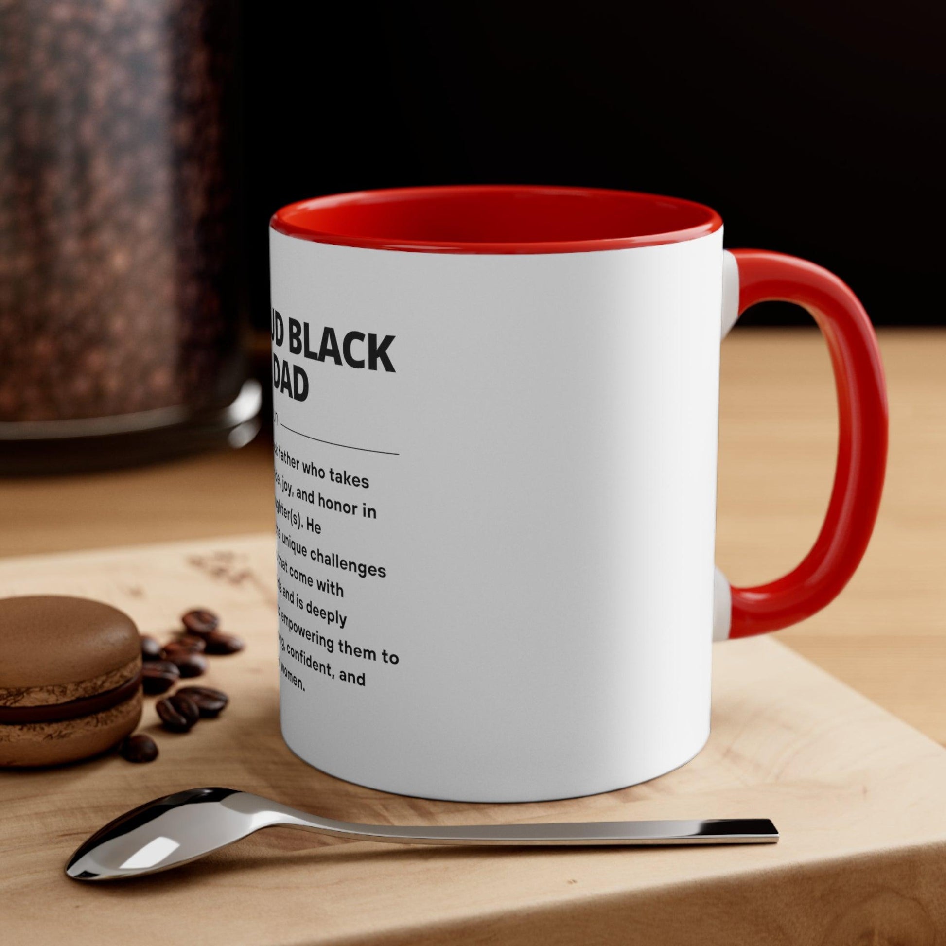 Proud Black Girl Dad™ The definition | Black | Coffee Mug, 11oz - Proud Black Girl Dad